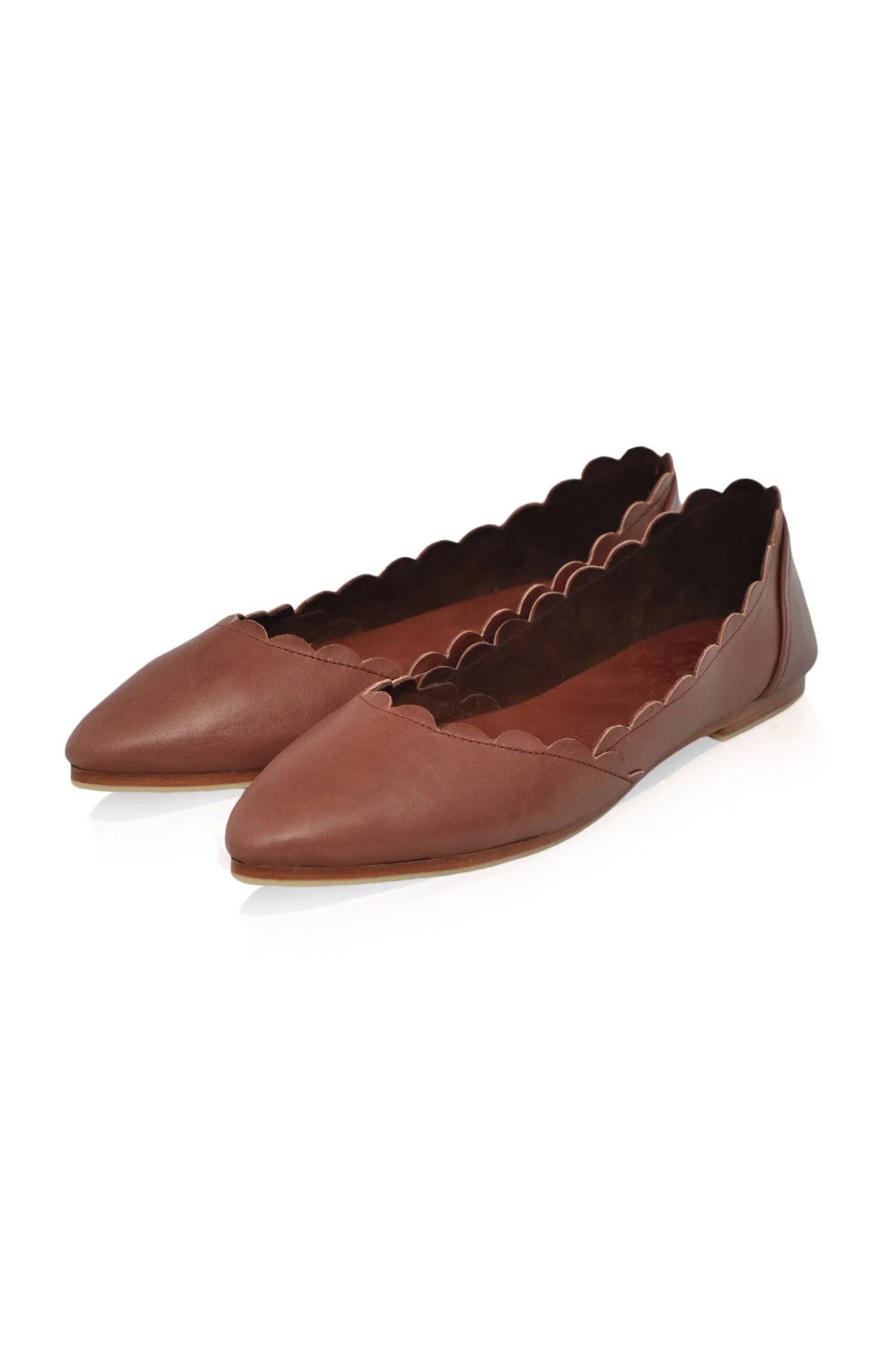 Valentina Leather Ballet Flats (Sz. 5-10.5)