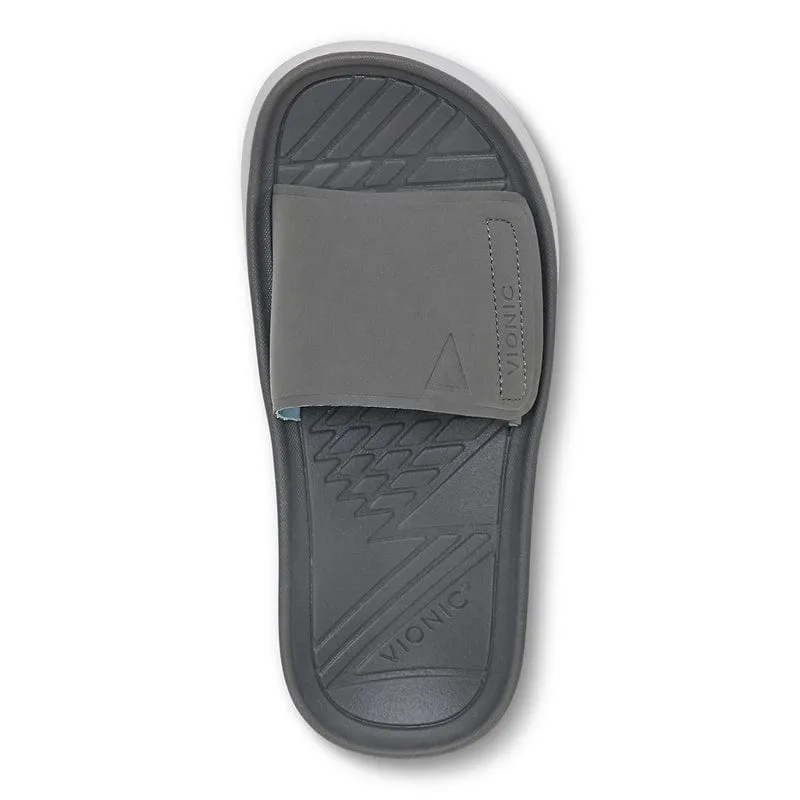 Vionic Women's Rejuvenate Flatform Slides- Charcoal/ Vapor