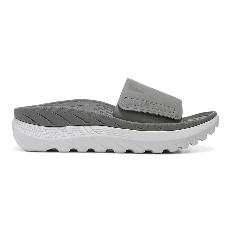 Vionic Women's Rejuvenate Flatform Slides- Charcoal/ Vapor