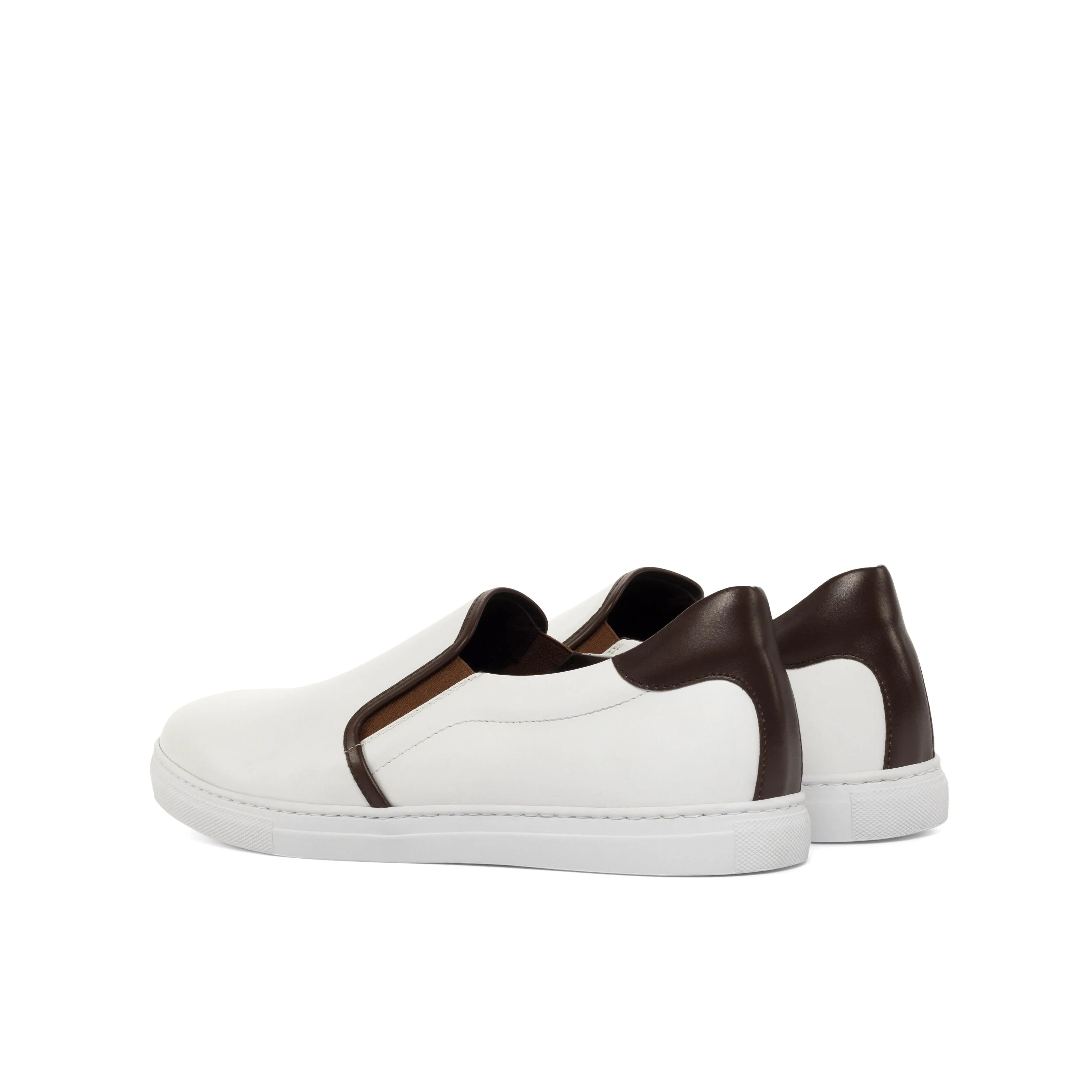 White Nappa Slip-On Sneakers