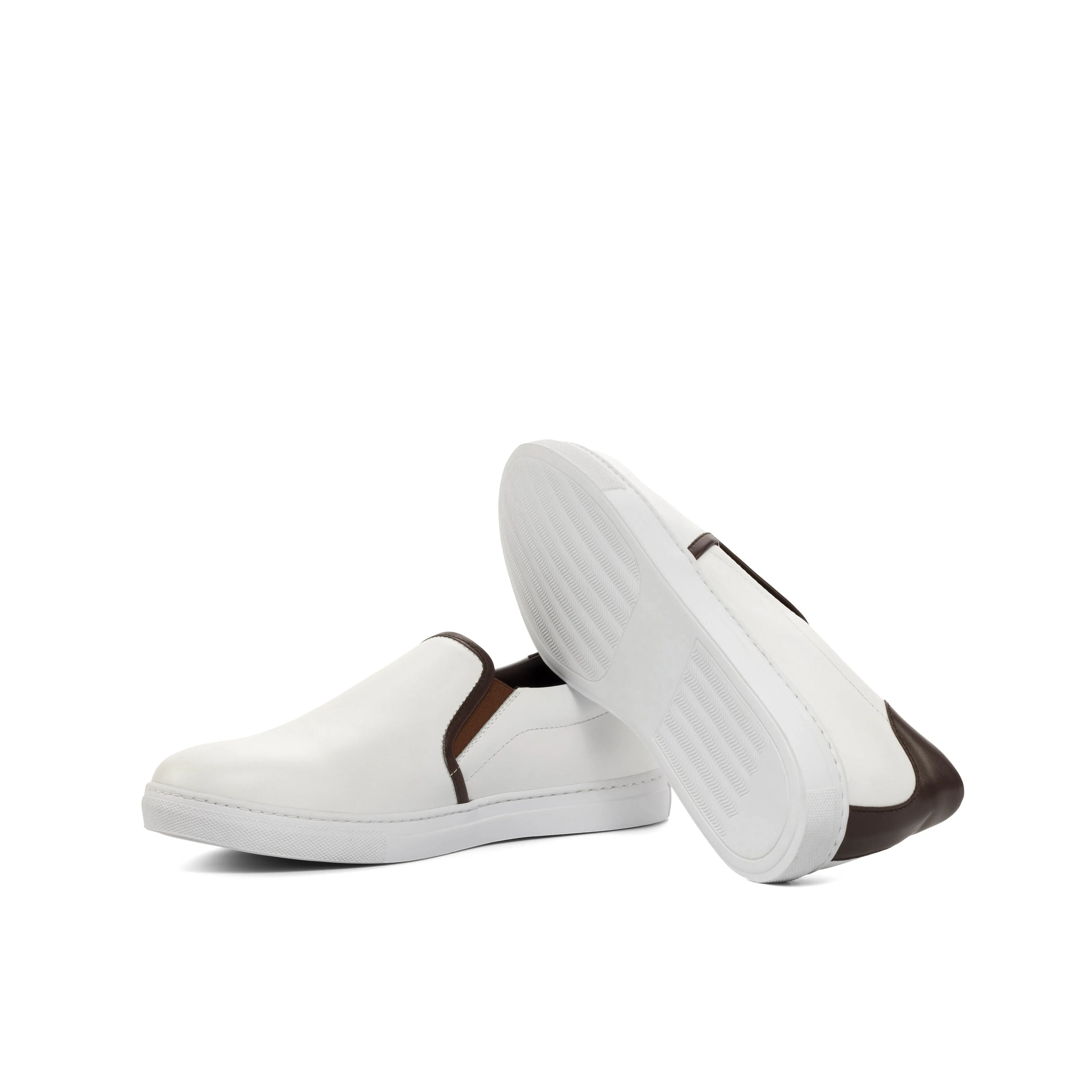 White Nappa Slip-On Sneakers