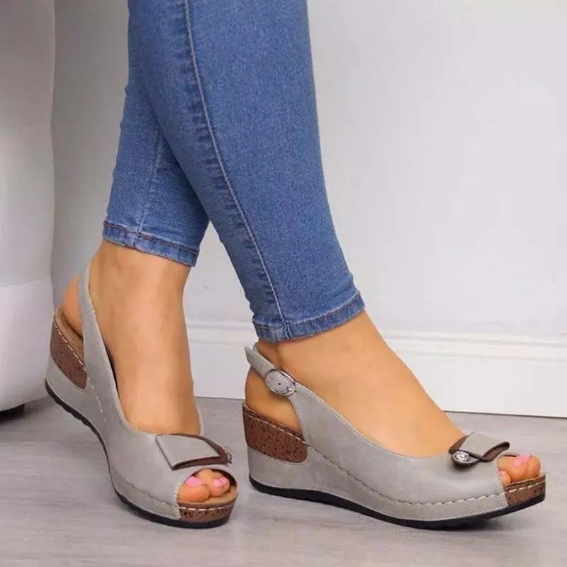 Woman Sandals Retro Wedges Summer Wedge Sandals Female Casual Sewing Women Shoes Comfortable Ladies Sandalias