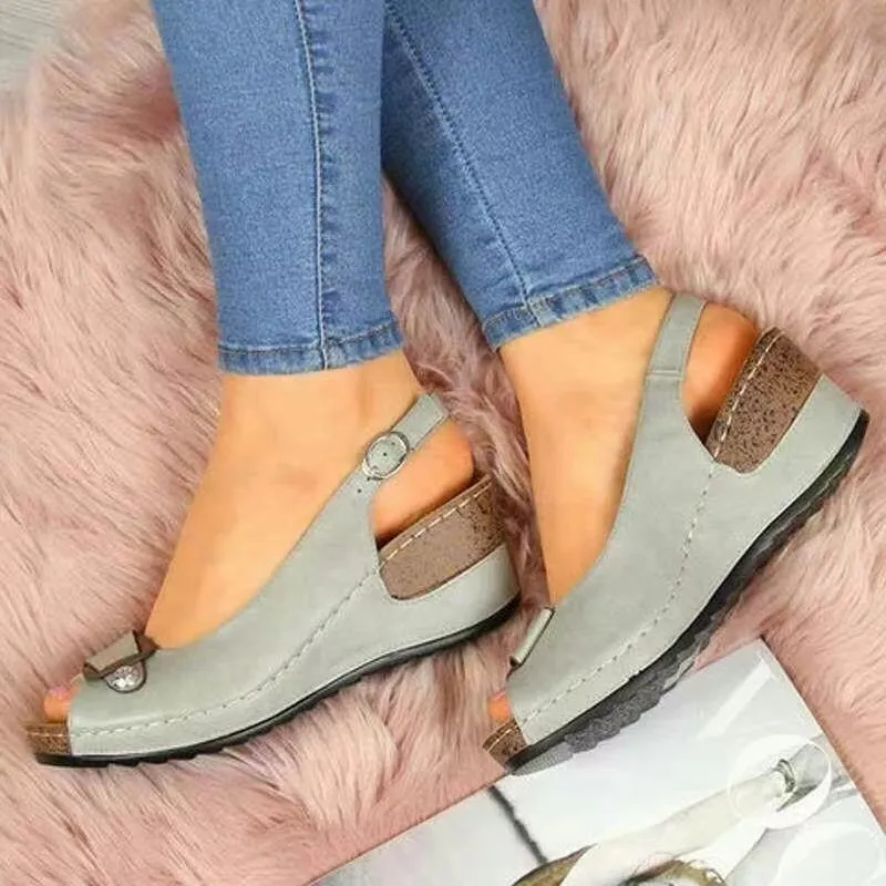 Woman Sandals Retro Wedges Summer Wedge Sandals Female Casual Sewing Women Shoes Comfortable Ladies Sandalias