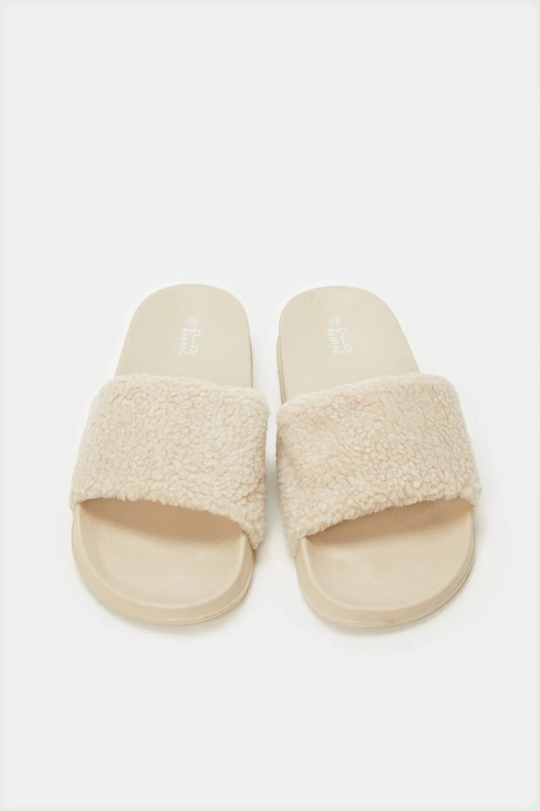 Women Ivory Sherpa Slide