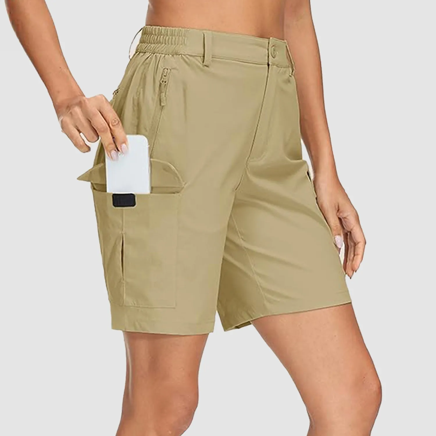 Women's Hiking Shorts with 5 Pockets Water-Resistant Ripstop Cargo Shorts Quick Dry